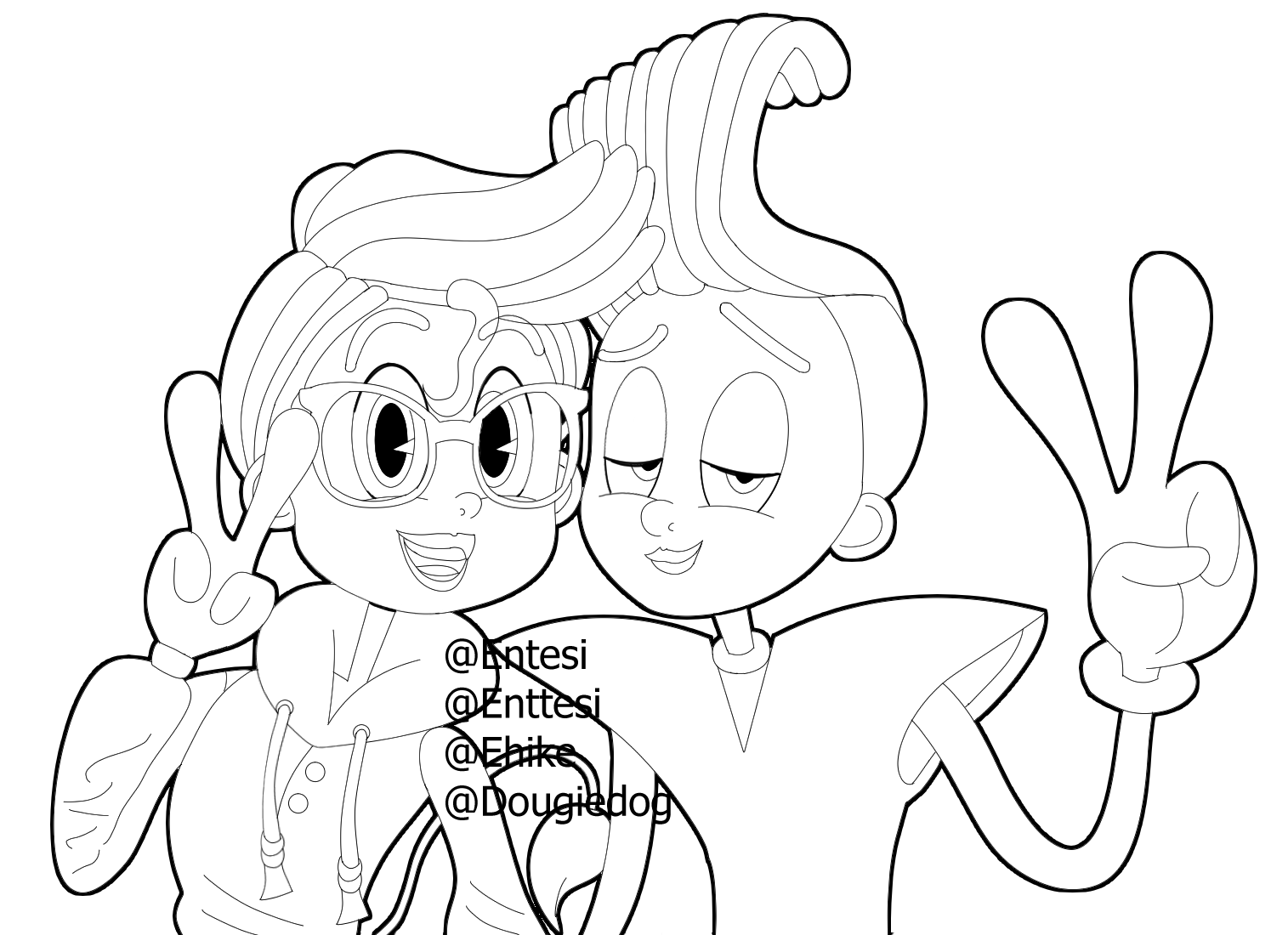 Lineart commission example